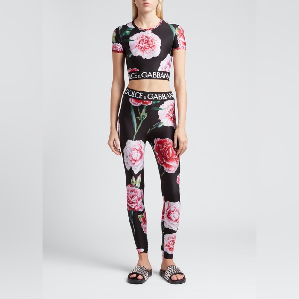 Dolce and Gabbana Floral Leggings